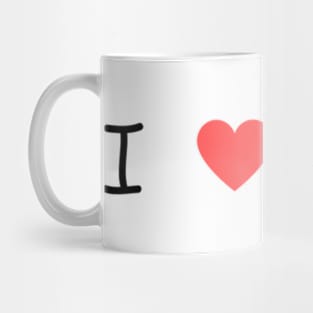 I heart Cats - red pocket Mug